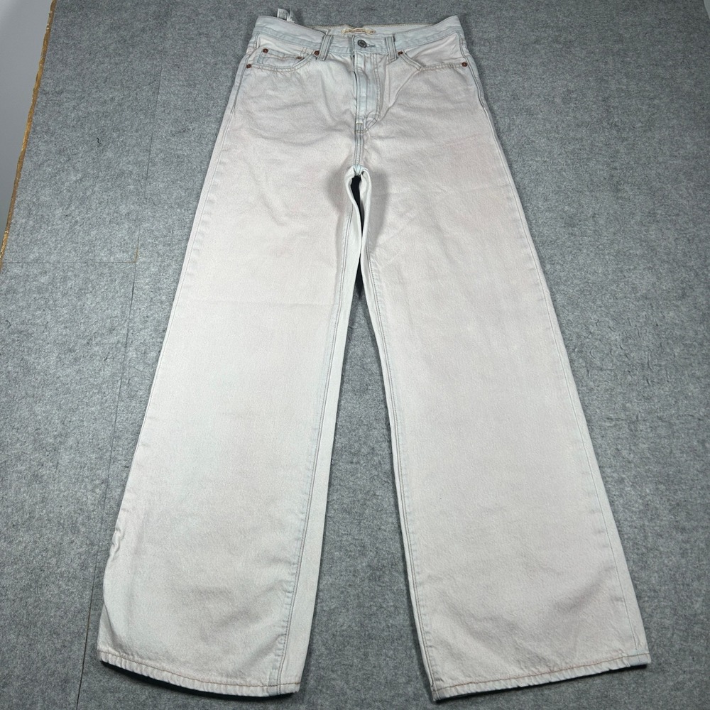 Levi's denim pants Women 28 Light Wash Ribcage Wide Leg High Rise Flare Baggy